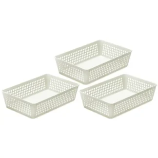 Plastic Storage Basket 3 Pack